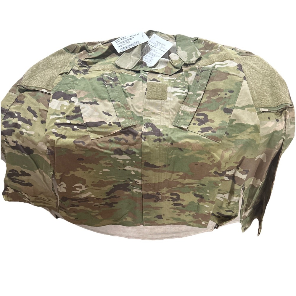 US MILITARY Coat Army Combat Uniform Camo Jacket Small Regular NWT‎